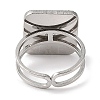 304 Stainless Steel Enamel Open Cuff Rings for Women RJEW-F166-36P-02-3