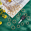 40Pcs 2 Styles Brass Split Key Rings KK-CY0001-05-4