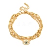 Brass Micro Pave Cubic Zirconia Bracelets for Women BJEW-U008-08G-1