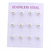 Plastic Imitation Pearl Stud Earrings STAS-D0001-03-P-A-3