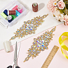Rhombus Iron on Rhinestone Appliques DIY-WH0304-975B-4
