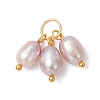 Natural Cultured Freshwater Pearl 3 Rice Charms PALLOY-JF05056-02-3