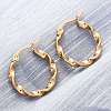 201 Stainless Steel Hoop Earrings X-EJEW-A054-05C-G-3