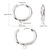 201 Stainless Steel Huggie Hoop Earring Findings STAS-P283-01J-S-4