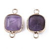 Natural Amethyst Links connectors G-S344-69G-2