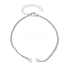 Brass Curb Chain Bracelet Making KK-CBADBBF-05P-1