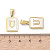Ion Plating(IP) 304 Stainless Steel Pave Shell Pendants STAS-G327-01G-U-3