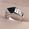 Alloy Micro Pave Cubic Zirconia Finger Rings for Men FS-WGE231C-04-1