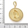 Brass Micro Pave Clear Cubic Zirconia Pendants KK-M319-21G-3