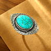 Vintage Style Oval Synthetic Turquoise Rings EF8160-2