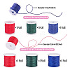 6Rolls 6 Colors Nylon Braided Cord NWIR-TA0001-46C-3