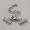 Brass Micro Pave Clear Cubic Zirconia Ends with Chains FIND-WH20023-216P-02-1