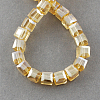 Electroplate Glass Beads Strands EGLA-R030-6x6mm-21-2