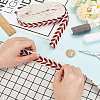 about 10.5~11 yards Ethnic Style Polycotton Jacquard Leaf Ribbons OCOR-GO0001-15A-4