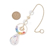 Glass Teardrop Window Hanging Suncatchers HJEW-JM04545-3