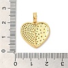 Rack Plating Brass Micro Pave Cubic Zirconia Pendants KK-K377-77G-3