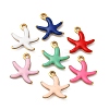 304 Stainless Steel Enamel Charms STAS-Q363-14D-G-1