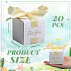 Wedding Paper Candy Gift Packaging Boxes with Polyester Ribbon CON-WH0105-08-2