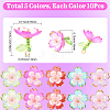 50Pcs 5 Colors Transparent Acrylic Pendants TACR-SC0001-50-2