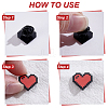 12Pcs Heart Alloy Enamel Lapel Pin Backs for Backpack Clothes JEWB-NB0001-29-3