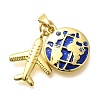 Brass Enamel Pendants KK-M309-05G-1