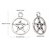 Tibetan Style Alloy Pentagram Pendants PALLOY-2739-AS-LF-2