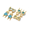Brass Micro Pave Cubic Zirconia Pendants KK-D390-23G-2