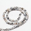Faceted Natural Agate Round Beads Strands G-E318B-4mm-05-2