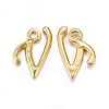 Golden Plated Alloy Letter Pendants LS-X-PALLOY-J718-01G-V-1