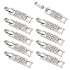 10Pcs Brass Micro Pave Clear Cubic Zirconia Watch Band Clasps KK-PH0014-30P-1