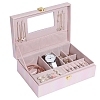 Rectangle PU Imitation Leather Jewelry Storage Boxes with Mirror Inside PW-WG92538-08-1