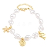 Ocean Brass Starfish Dolphin Charm Bracelets for Women KK-CBA68DA-05G-4