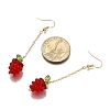 Handmade Lampwork Tassel Dangle Earrings EJEW-TA00658-4