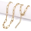 4MM Unisex 304 Stainless Steel Paperclip Chain Necklaces STAS-Q113-14G-03-1