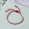 Adjustable Two Tone Nylon Cord Braided Bracelets BJEW-JB05850-01-5