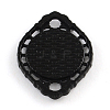 Oval Electrophoresis Alloy Flat Round Tray Cabochon Connector Settings PALLOY-Q304-67-NR-2