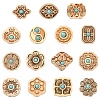 15Pcs 15 Styles Poplar Wood Beads WOOD-YW0001-80-1