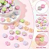 50Pcs UV Plating Opaque Acrylic Beads SACR-CJ0001-75-3