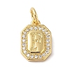 Real 18K Gold Plated Brass Micro Pave Clear Cubic Zirconia Pendants KK-L216-002G-F-1