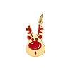 Christmas 304 Stainless Steel with Red Enamel Charms SA-OY003-81G-1