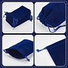 20Pcs Rectangle Velvet Drawstring Pouches TP-NB0001-62B-4