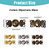60Pcs 3 Colors Alloy Snap Lock Clasps FIND-GL0002-01-2