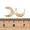 Brass Clear Cubic Zirconia Beads KK-D375-35G-01-3