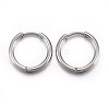 Tarnish Resistant 202 Stainless Steel Huggie Hoop Earrings EJEW-L205-02K-P-1