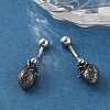 Heart 316 Surgical Stainless Steel Dangle Belly Button Rings EJEW-G416-10AS-3