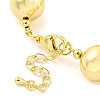 Rack Plating Brass Twisted Link Round Ball Bracelets for Women BJEW-P322-21G-3