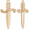 10Pcs Brass Pendants KK-BBC0017-54-1