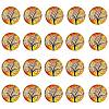 Half Round/Dome Tree Pattern Glass Flatback Cabochons for DIY Projects GGLA-YW0001-14F-1