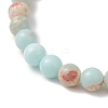 Synthetic Aqua Terra Jasper & Turquoise Beads Stretch Bracelets for Women BJEW-JB13106-3