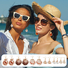 6Pair 304 Stainless Steel Shell Shape Dangle Earrings EJEW-UN00017-5